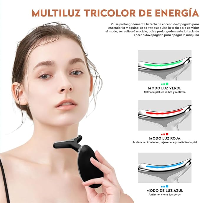 MASAJEADOR FACIAL CUELLO LED ANTIEDAD DD