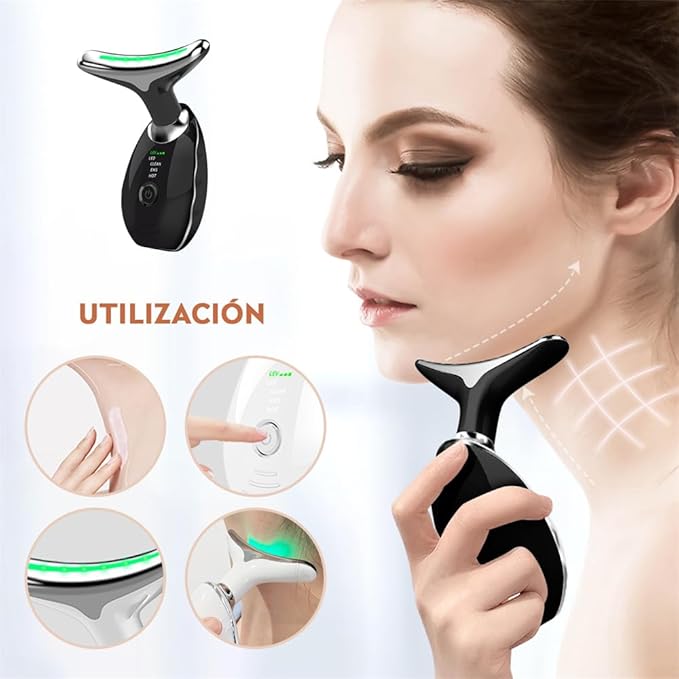 MASAJEADOR FACIAL CUELLO LED ANTIEDAD DD